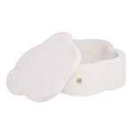 PLUSH NEST PLUSH NEST Suchý bazén Květinová zóna 95 × 30 cm, beránek krémový s podložkou
