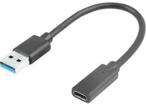 Lanberg AD-UC-UA-03 černá / Adaptér USB / USB-C - USB-A (AD-UC-UA-03)