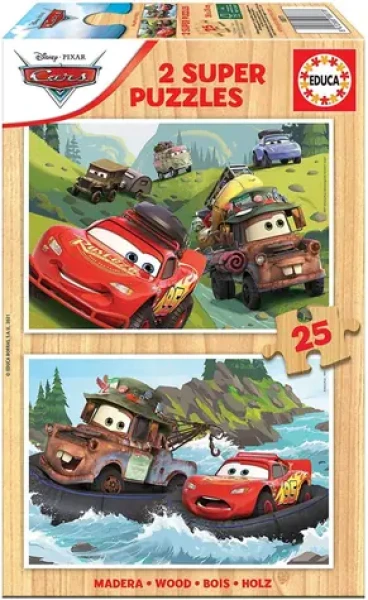 EDUCA Dřevěné puzzle Auta