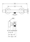 MEXEN - Termostatická sprchová baterie slim chrom 77105-00