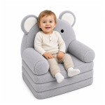 Mamido Rozkládací dětské křeslo koala šedá