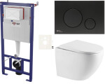 Závěsný WC set do lehkých stěn / předstěnová SAT SIKOSSREX6768K SIKOSSREX6768K