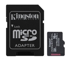 Kingston MicroSDHC karta 16GB Industrial C10 A1 pSLC Card + SD Adapter EDF_443632