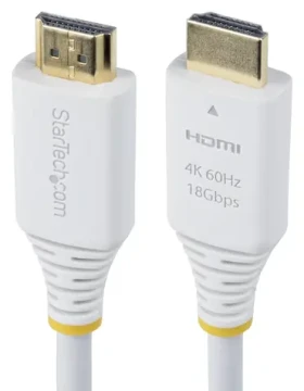 StarTech HDMI kabel bílá / 3 m / 4K 60Hz / HDR10 (HDMI2-CABLE-4K60-10W)