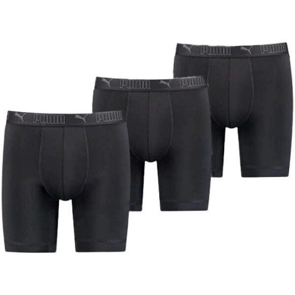 Pánské boxerky Puma Long 3-Pack černé pohodlné XL