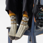 Dámské merino ponožky SMARTWOOL Women's Everyday Cozy Retro Sunflower Cr, Natural velikost: 38-41 (M)