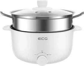 ECG EH 1886 Double 2v1 bílá / elektrický hrnec a napařovák / 450W a 900W / 3L / nepřilnavý povrch (100001382472)