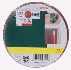 BOSCH 2607019497 Sada pro excentrické brusky Zrnitost 80 120 240 2607019497