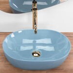REA - Umyvadlo na desku LISA L.BLUE SHINY REA-U6620