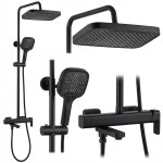 REA - Sprchový set Arlo Black REA-P7440