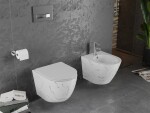 MEXEN - Lena Závěsná WC mísa včetně sedátka s slow-slim, Duroplastu, bílý kámen 30224093