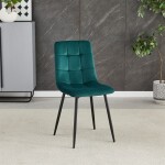 Jídelní židle, zelená, sametová látka, CT-281 GRN4