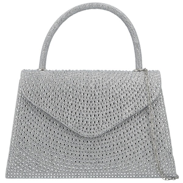 Módní dámská plesová kabelka Michelle Moon Yana, stříbrná
