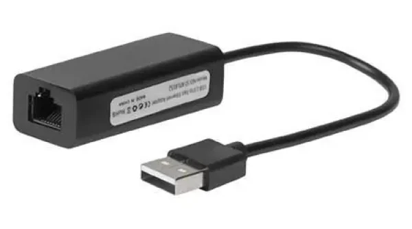 MicroConnect adaptér USB2.0 A (M) - RJ-45 (F) černá (USBETHB)