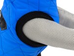 Quilt prošitá bunda pro psa na zip Barva: Modrá, Délka zad (cm): 27, Obvod hrudníku: 29 - 32 cm