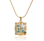 ELENYS Nostalgia Window – pozlacený náhrdelník 18K žluté zlato Délka: 45+5 cm / max. 50 cm