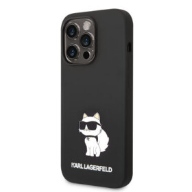 Pouzdro Karl Lagerfeld Liquid Silicone Choupette NFT iPhone 14 Pro Max černé