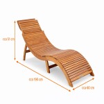DBA Skládací zahradní lehátko Savora z akácie