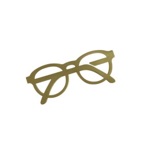 Strömshaga Záložka do knihy Glasses Brass, zlatá barva, kov