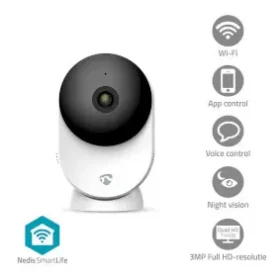 Nedis WIFICI12CWT / Chytrá vnitřní kamera / Wi-Fi / SmartLife / 3MP Full HD 1296p / microSD (WIFICI12CWT)