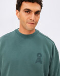 Armedangels Iconic Å GMT Dye Sweatshirt 3653 petrol velvet washed XL
