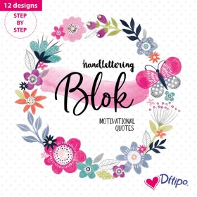 Antistresové omalovánky Ditipo Ditipo, 7218001, Handlettering blok s motivačními citáty, 1 ks