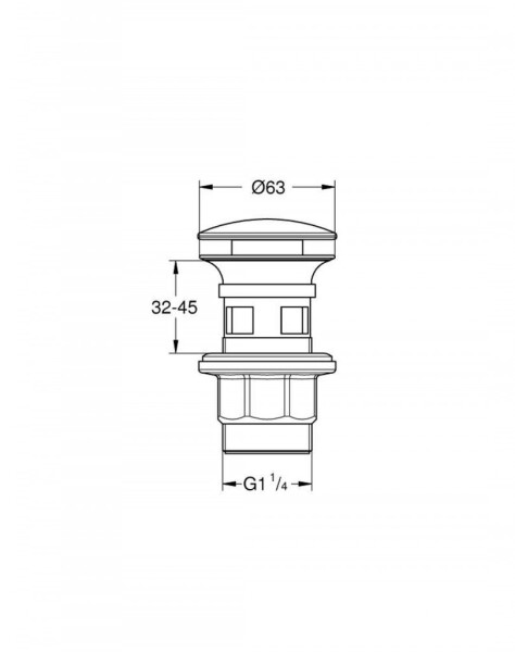 GROHE - Příslušenství Umyvadlová výpusť, matná černá 1024642430