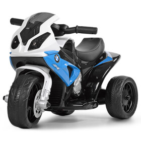Mamido Dětská elektrická motorka BMW S1000RR tříkolka modrá