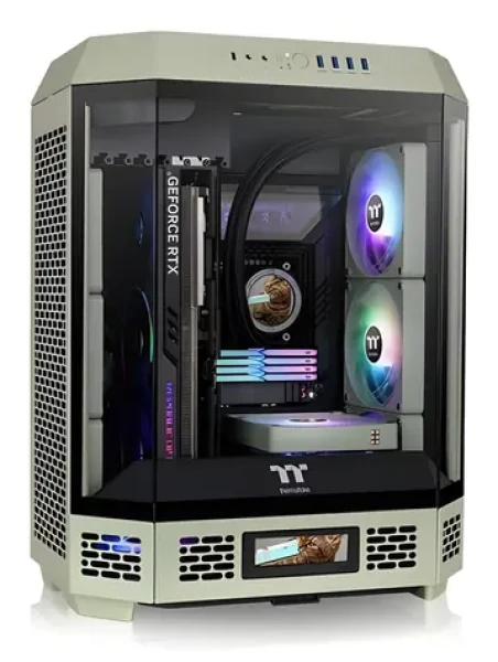 Thermaltake The Tower 600 světle zelená / ATX / 4x USB-A 3.2 / 1x USB-C 3.2 / 2x 140mm / bez zdroje / průhledná bočnice (CA-1Z1-00MEWN-00)