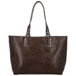 Módní dámská koženková kabelka na rameno Kleantis, tmavě hnědá