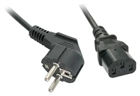 Lindy černá (30337) / Napájecí kabel / Schuko - IEC 320 C13 / úhlový / 5 m (30337)