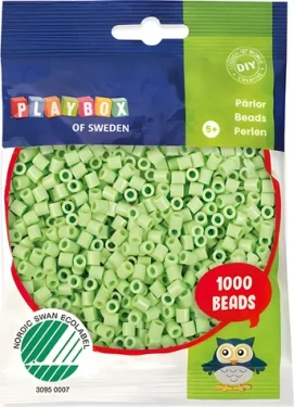 PLAYBOX Zažehlovací korálky pastelové zelené