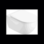 MEXEN - Carmen Závěsná WC mísa Rimless Tornado včetně sedátka s slow slim, duroplast, bílá lesk 3088L4000T