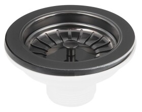 Bruckner - Dřezová výpust 6/4", nerez/gun metal 155.121.6