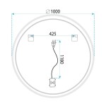 REA - Zrcadlo LED 100cm HZJ100 HOM-02828