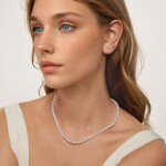 Perlový náhrdelník Christina - 5 mm perla, stříbro 925/1000, Bílá 39 cm + 7 cm (prodloužení)