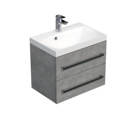 Koupelnová skříňka s umyvadlem SAT Cube Way 60x53x40 cm beton CUBE260ZBE CUBE260ZBE