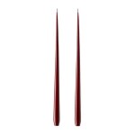Ester & erik Svíčka Taper Lacquer 32 cm – 44/2 Deep Wine – set 2 ks, červená barva, vosk