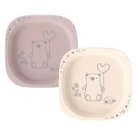 NIP NATURE line talířek 2ks růžová / od 4 měsíců (NIP38846-51)