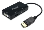 Equip 133441 černá / Adaptér / DisplayPort - HDMI, VGA, DVI / 3v1 / 0,24 m (133441)