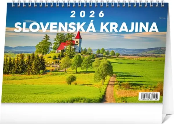 NOTIQUE Stolový kalendár Slovenská krajina 2026, 23,1 x 14,5 cm (PGS-35718-SK)