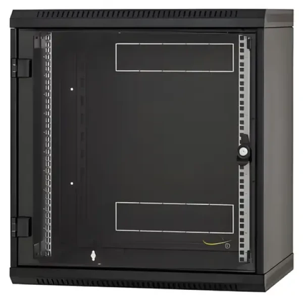 Triton RUA-09-AS6-BAX-A1 / Nástěnný rozvaděč / 9U / 600x600 mm / skleněné dveře / odnímatelné bočnice / černý (RUA-09-AS6-BAX-A1)