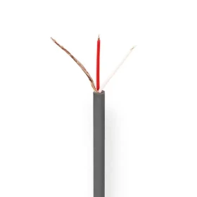 Nedis Mikrofonní kabel 2 x 0.12 mm2 tmavě šedá / Měď / 100.0 m / Kulatý / PVC / Role (COTR15011GY100)