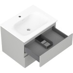 MEXEN/S - Orio koupelnová skříňka 60 cm s umyvadlem Vela, 2 zásuvky, šedá mat/bílá mat 91A10-06047-2-BFF62-W23M01