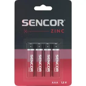 Sencor / Baterie AAA zinkouhlíková / 1,5 V / 4 ks (SBA R03 4BP AAA Zn)