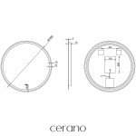 CERANO - Koupelnové LED zrcadlo Eterno - Ø 100 CER-8050BD6950