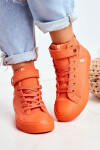 Women's High Sneakers Big Star Orange Velikost: