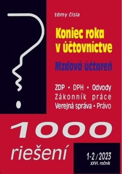 1000 riešení 1-2/2023 Koniec roka účtovníctve