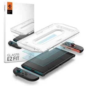 Spigen Glass tR EZ Fit Ochranné sklo pro Nintendo Switch 2 (2ks) (AGL10156)