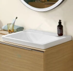 VILLEROY & BOCH - Subway 3.0 Umyvadlo 600x470 mm, bez přepadu, bez otvoru pro baterii, CeramicPlus, Stone White 4A7063RW